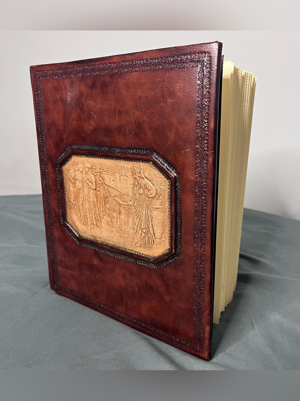 Handmade Florence Italian Leather Journal Large Bound Photo Album 50 Pages Italy